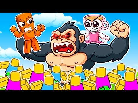 100 Humans Vs 1 Gorilla In Roblox With ITALIAN BRAINROT... (who wins?)
