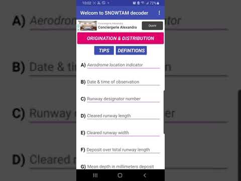 SNOWTAM Decoder app for pilots