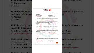 Important GK MCQ's for PSSSB Exams Part-3 #gkmcq #psssbexamperperation