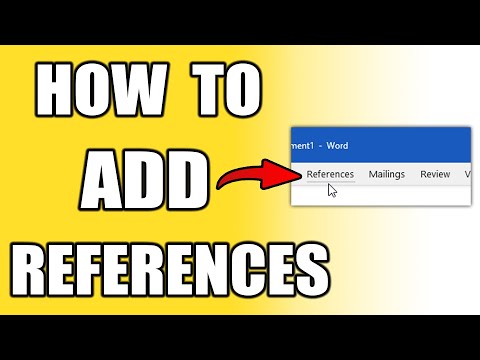 How To Add References in Word