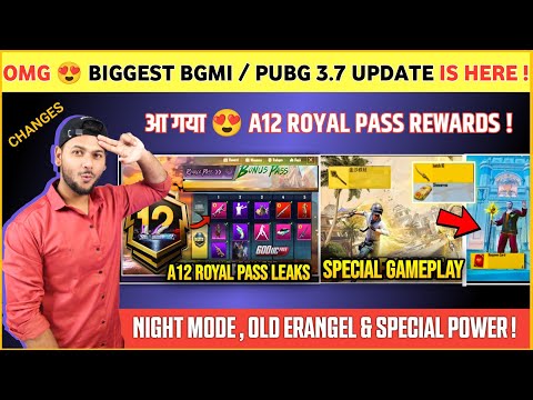 OMG 😍 A12 Royal Pass is Here | Bgmi 3.7 Update | Next Royal Pass Bgmi | Bgmi New Update