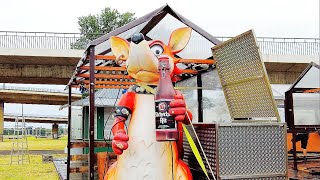 Größte Kirmes am Rhein 2023 in Düsseldorf Aufbau 14.☁️杜塞爾多夫嘉年華2023 4K