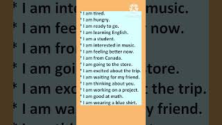 I am sentences | English Speaking Practice | Learn English