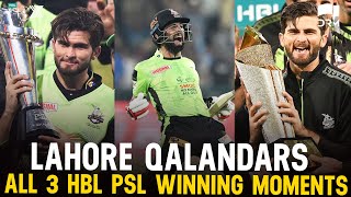 Lahore Qalandars' All 3️⃣ PSL Final Victories | 2022, 2023, 2025 Winning Moments 🏆 | HBL PSL | M3O1K