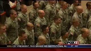 9PSAT TROOPS RECEIVE BIG SENDOFF  IN PLYMOUTH