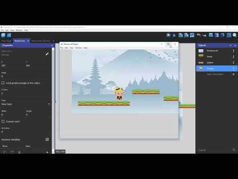 Tutorial Membuat Game Dengan GDevelop  Memberikan Fungsi Dan Perintah Pada Objek