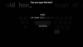 How fast can you type ? | typing test