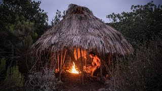 How I Built my new Primitive HUT with Thatched Roof