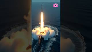 Submarine Missile Launch 💥 Beneath the Waves | AI Military Power #Shorts
