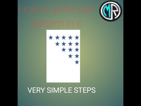 How to print star pattern in c.