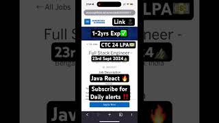 American Express Full Stack Dev 2024 Hiring 🔥
