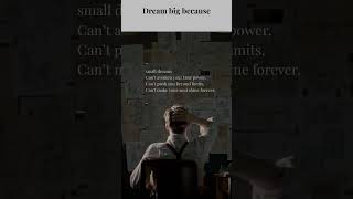 Dream big because small.....#inspiration #success #lifegoals