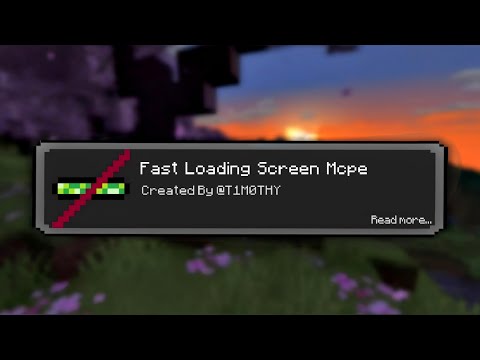 "Fast Loading Screen Addon for MCPE 1.21+ | Speed Up Your Game!"