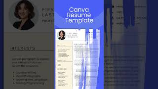 Blue + Cream Minimalist Canva Resume Template Available | Buy Now: https://payhip.com/4rtisan