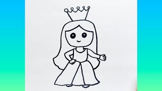 cute princess drawing || #princess #queen #kawaii #chankids