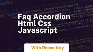Faq accordion html css javascript