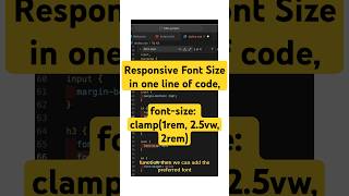 Responsive font size hack in just one line of code! 🚀✨ #ResponsiveDesign