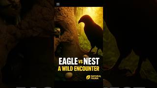 Eagle vs Nest – A Wild Encounter#EagleVsBird #WildlifeEncounter #BirdNest #NatureDrama #EagleAttack