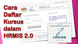 Cara Daftar Kursus dalam Modul Pembangunan HRMIS 2.0