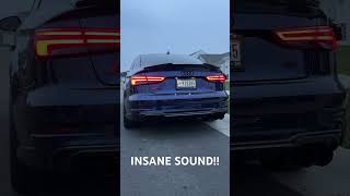 AudI S3 INSANE exhaust sound #automobile #cartok #audi #s3 #a3 #exhaust #downpipe  #cars #automobile