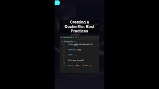 Creating a Dockerfile: Best Practices ##ai ##artificialintelligence ##machinelearning ##aiagent