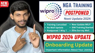 Wipro NGA Training Update | Postponed New Dates | Session Cancelled