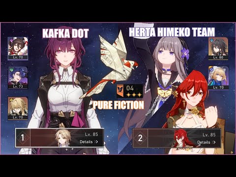 First Time Clear - Kafka DOT & Herta Himeko Pure Fiction 4 | Honkai Star Rail 1.6.2