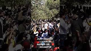 UPP PROTEST LUCKNOW #exampur #uppolice #uppreexam #reexam