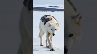 Hero Pup Saves Sick Arctic Wolf Just in Time 🐺❄️ #shorts