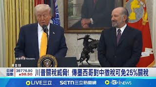 川普關稅威脅! 傳墨西哥對中徵稅可免25%關稅 中反對川普要求 美墨官員"建設性對話"引關注│記者 林芷綺｜國際焦點20250224│三立新聞台