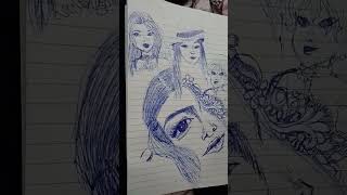 just some randome pen sketching !!#pensketch #shorts