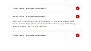 Awesome accordion menu using only HTML & CSS & Bootstrap & FontAwesome