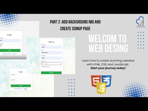 Part2 Add background image and create signup page, its for beginners.