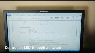 VTU Lab Program to control LED 1 On/OFF THROUGH SWITCH