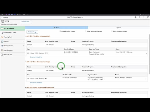 How-To: View Your Class Schedule in SIS