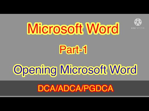 Opening Microsoft Word, Saving, Closing and Opening Document