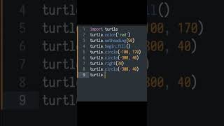 10行代码画爱心 #人人都能学Python #Python #编程 #shorts