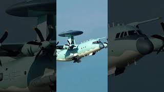 空警500预警机，世界上最先进的第三代预警机，与美国的传统雷达不同，飞机上的圆盘不需要旋转 #kj500