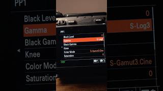 The Best S Log 3 Picture Profile  #sonyfx30 #cinematicsettings #filmmaking