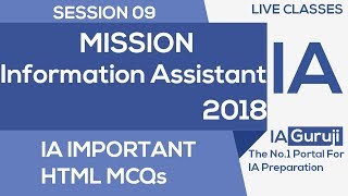 IA IMPORTANT HTML MCQs