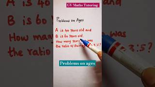 Problems on ages | aptitude problem| #shorts #ageproblems  #maths #quantitativeaptitude #education