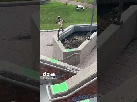 AI robots doing parkour part 2 #youtubeshorts  #shorts  #ai
