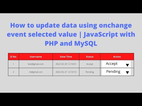 How to update data using onchange event selected value | JavaScript with PHP and MySQL | E-CODEC