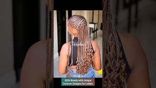 2024 Braids with Unique Cornrow Designs for Ladies #shorts #hairstyles #braids #cornrows