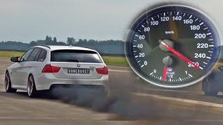 BMW 325d E91 Stage 3 Acceleration 0-260 - CRAZY DIESEL POWER