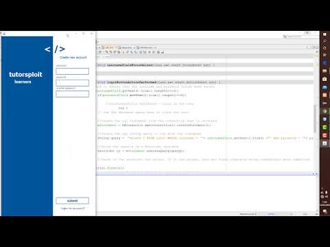 How to create Java login and signup System using JDBC and MySQL-  creating user and log in  a user