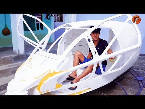 Man Builds Amazing Helicopter From Scratch | Start to Finish DIY Build by @Dodoan123