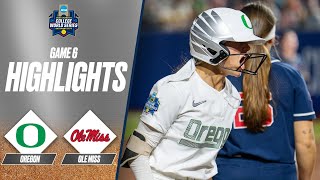 Oregon vs. Ole Miss: 2025 Women's College World Series Game 6 | Extended highlights