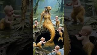 Mermaid's yellow scared adorable baby girls #babygirl #mermay2025 #mermaid #shortvideo