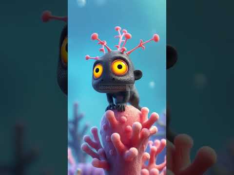 This Alien Gecko Just Landed in a Coral Jungle! 🛸🦎 #shorts